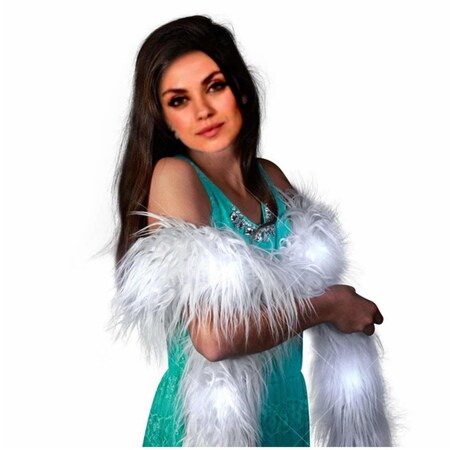 Endless Games LED Faux Fur Boa, White EN3332215